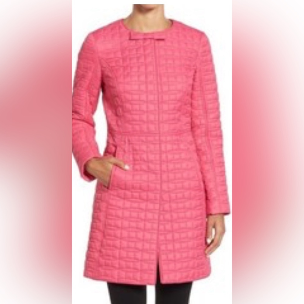 Kate Spade New York Pink Quilted Lady Coat/ RARE